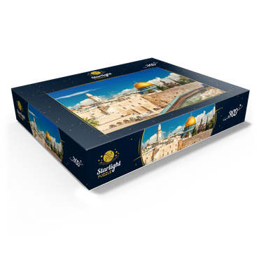 Western wall and dome of the Dome of the Rock in the ancient city of Jerusalem Israel 300 Jigsaw Puzzle box view1