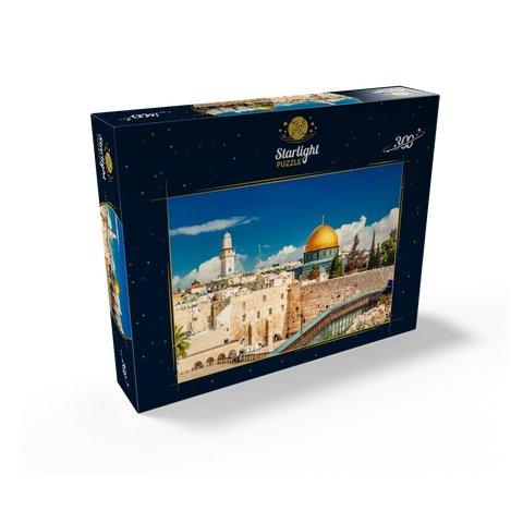 Western wall and dome of the Dome of the Rock in the ancient city of Jerusalem Israel 300 Jigsaw Puzzle box view2