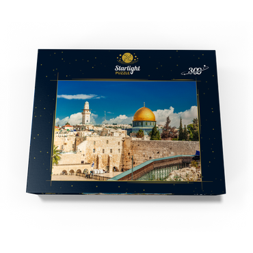 Western wall and dome of the Dome of the Rock in the ancient city of Jerusalem Israel 300 Jigsaw Puzzle box view3