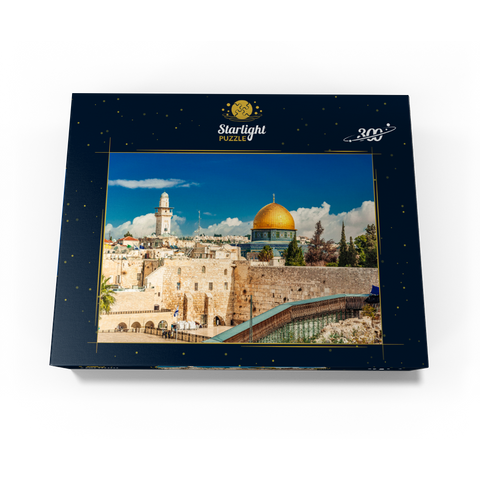 Western wall and dome of the Dome of the Rock in the ancient city of Jerusalem Israel 300 Jigsaw Puzzle box view3