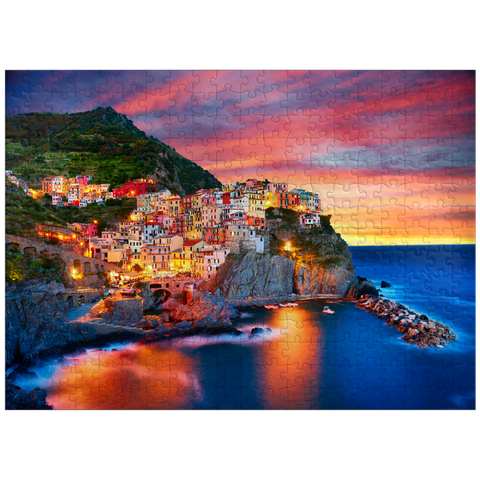 puzzleplate Famous town of Manarola in Italy - Cinque Terre Liguria 300 Jigsaw Puzzle