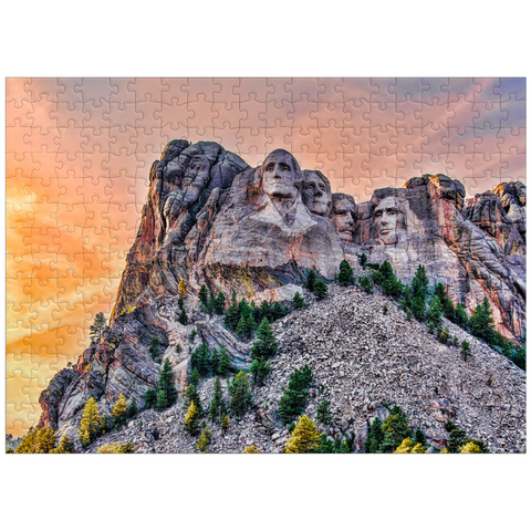 puzzleplate Mount Rushmore National Memorial Black Hills Region South Dakota USA 300 Jigsaw Puzzle