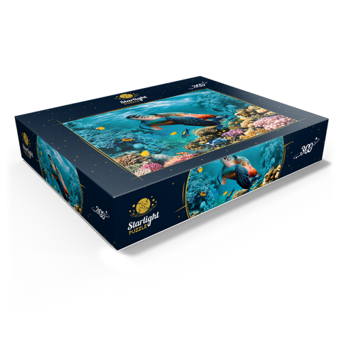 Underwater world with turtle and corals 300 Jigsaw Puzzle box view1