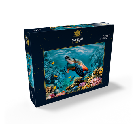 Underwater world with turtle and corals 300 Jigsaw Puzzle box view2