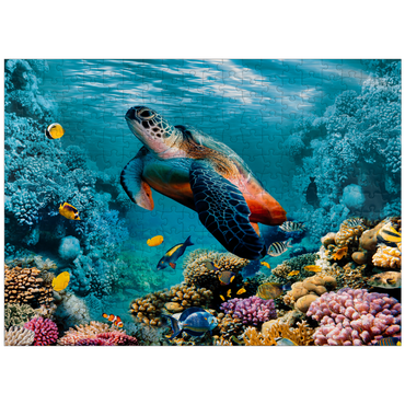 puzzleplate Underwater world with turtle and corals 300 Jigsaw Puzzle