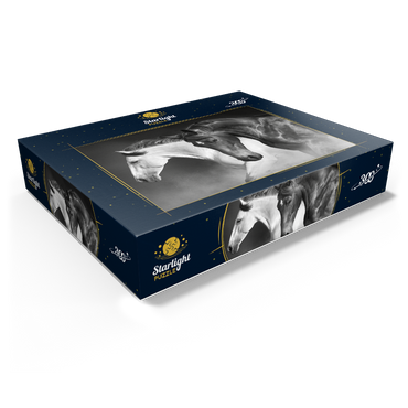 Horses run gallop in the desert 300 Jigsaw Puzzle box view1