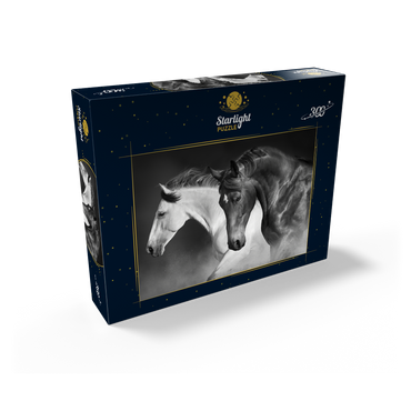 Horses run gallop in the desert 300 Jigsaw Puzzle box view2