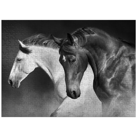 puzzleplate Horses run gallop in the desert 300 Jigsaw Puzzle