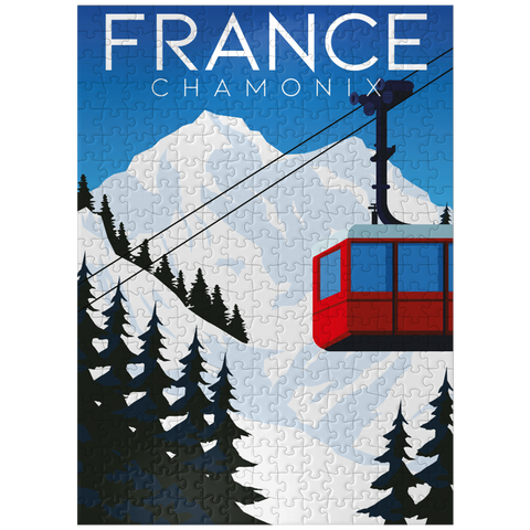 puzzleplate Chamonix France art deco style vintage poster illustration 300 Jigsaw Puzzle