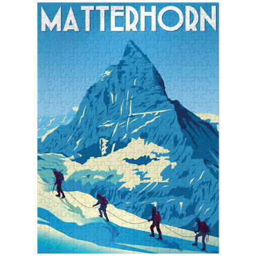 puzzleplate Matterhorn Switzerland art deco style vintage poster illustration 300 Jigsaw Puzzle