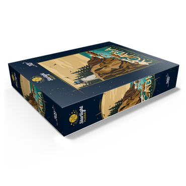 Acadia National Park Maine USA Art Deco style vintage poster illustration 300 Jigsaw Puzzle box view1