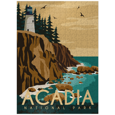 puzzleplate Acadia National Park Maine USA Art Deco style vintage poster illustration 300 Jigsaw Puzzle