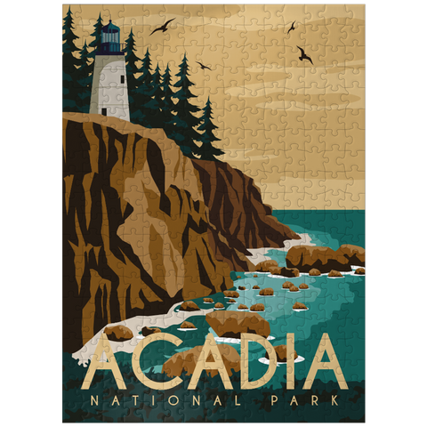 puzzleplate Acadia National Park Maine USA Art Deco style vintage poster illustration 300 Jigsaw Puzzle