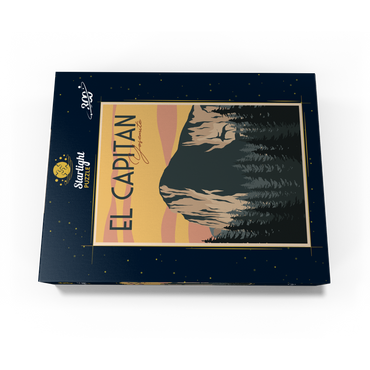 El Capitan in Yosemite National Park USA Art Deco style vintage poster illustration 300 Jigsaw Puzzle box view3