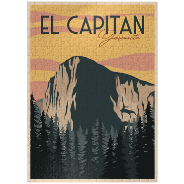 puzzleplate El Capitan in Yosemite National Park USA Art Deco style vintage poster illustration 300 Jigsaw Puzzle