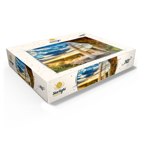 Seljalandsfoss waterfall at sunset Iceland 300 Jigsaw Puzzle box view1