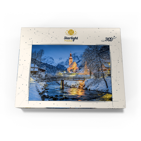 Berchtesgaden winter landscape pilgrimage church of Saint Sebastian 300 Jigsaw Puzzle box view3