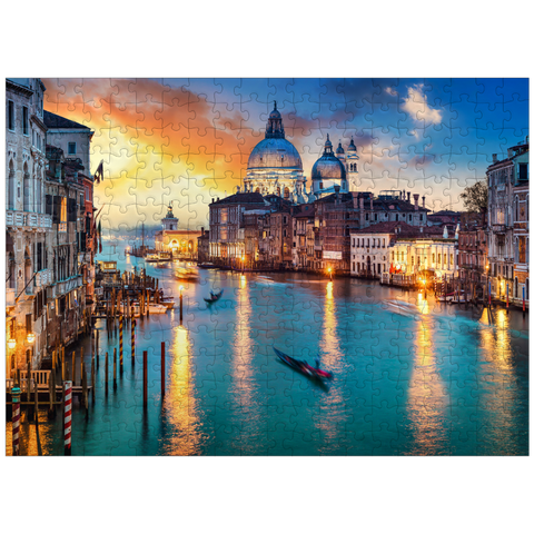 puzzleplate Grand Canal with gondola at sunset Venice Italy 300 Jigsaw Puzzle