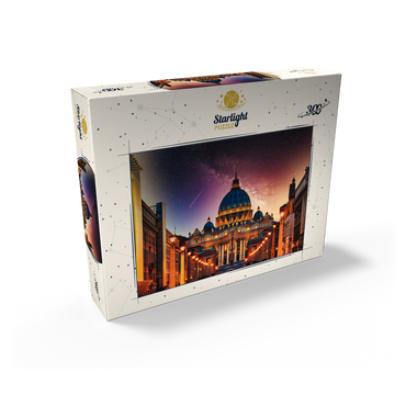 Vatican City. Illuminated St. Peters Basilica in Vatican City by Night 300 Jigsaw Puzzle box view2
