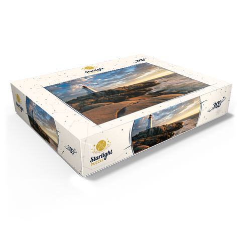 Sunset at Peggys Cove Lighthouse Nova Scotia Canada 300 Jigsaw Puzzle box view1