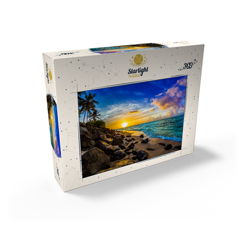 Beautiful Hawaiian sunset on the north coast of Oahu 300 Jigsaw Puzzle box view2