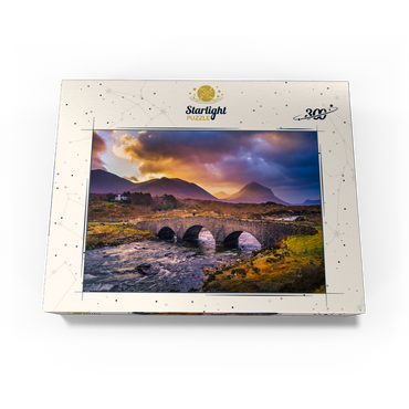 Old vintage brick bridge over the river in Sligachan Isle of Skye Scotland 300 Jigsaw Puzzle box view3