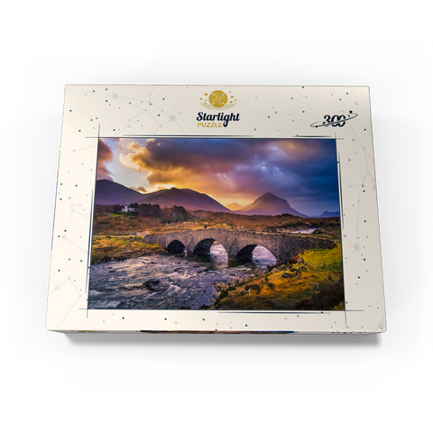 Old vintage brick bridge over the river in Sligachan Isle of Skye Scotland 300 Jigsaw Puzzle box view3