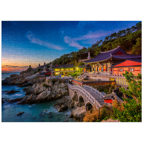 puzzleplate Beautiful sunrise Haedong Yongongs Temple Busan Korea 300 Jigsaw Puzzle