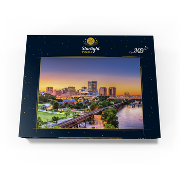 Richmond, Virginia, USA, downtown skyline by the river at dusk 300 Jigsaw Puzzle box view3