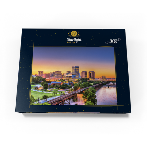 Richmond, Virginia, USA, downtown skyline by the river at dusk 300 Jigsaw Puzzle box view3