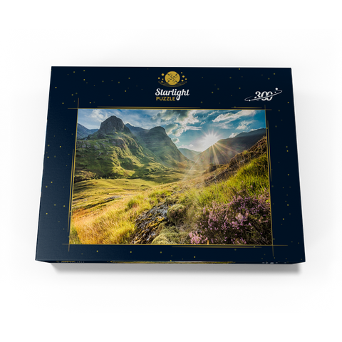 Valley view below the mountains of Glencoe, Lochaber, Highlands, Scotland 300 Jigsaw Puzzle box view3
