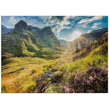 puzzleplate Valley view below the mountains of Glencoe, Lochaber, Highlands, Scotland 300 Jigsaw Puzzle