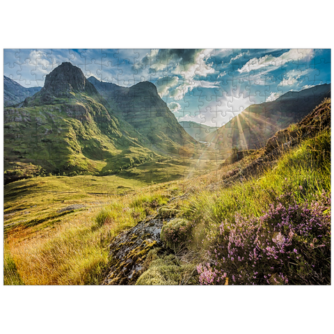 puzzleplate Valley view below the mountains of Glencoe, Lochaber, Highlands, Scotland 300 Jigsaw Puzzle