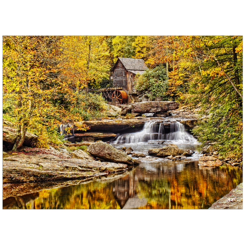 puzzleplate The Glade Creek Grist Mill in Babcock State Park in southern West Virginia 300 Jigsaw Puzzle