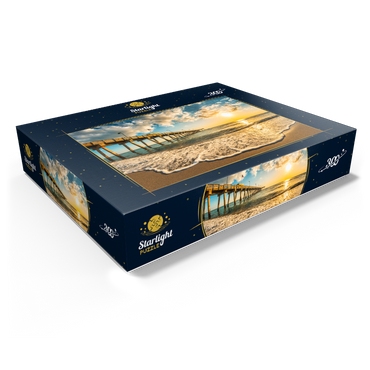 Late afternoon sun over Gulf of Mexico, Venice Fishing Pier, Florida 300 Jigsaw Puzzle box view1