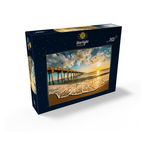 Late afternoon sun over Gulf of Mexico, Venice Fishing Pier, Florida 300 Jigsaw Puzzle box view2