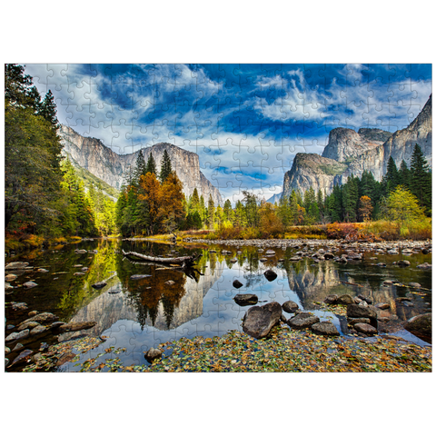puzzleplate El Capitan and Merced River in autumn, California, USA 300 Jigsaw Puzzle