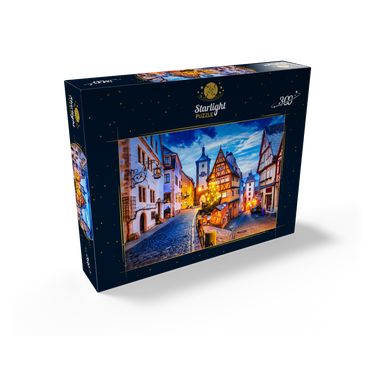 Rothenburg ob der Tauber by night, Romantic Road in Bavaria, Germany 300 Jigsaw Puzzle box view2
