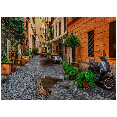 puzzleplate View of an old narrow street in Rome, Italy 300 Jigsaw Puzzle