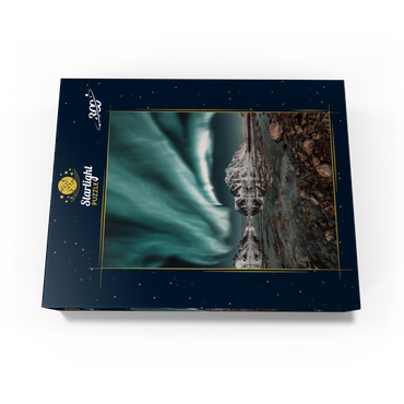Northern lights, Aurora borealis over amazing landscape in Lofoten, Norway 300 Jigsaw Puzzle box view3