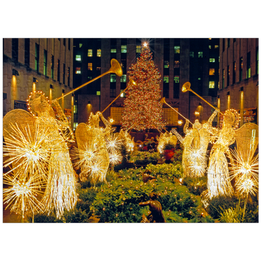 puzzleplate Rockefeller Center at Christmas time, New York City, New York, USA 300 Jigsaw Puzzle