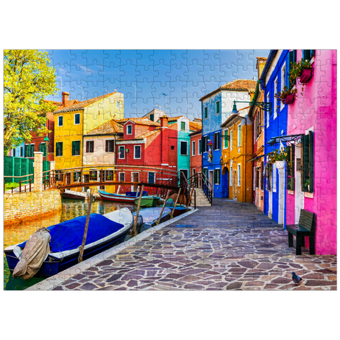 puzzleplate The most colorful traditional fishing town (village) Burano - island near Venice. Italy - travel and landmarks 300 Jigsaw Puzzle