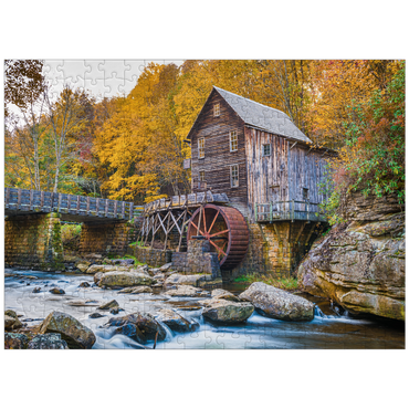 puzzleplate Babcock State Park, West Virginia, USA at Glade Creek Grist Mill during the fall season 300 Jigsaw Puzzle