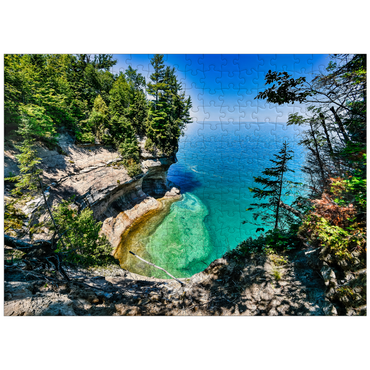 puzzleplate The towering view of Lake Superior from Michigan on the Upper Peninsula 300 Jigsaw Puzzle