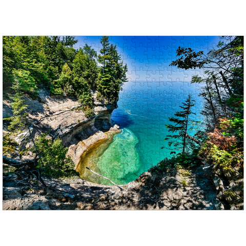 puzzleplate The towering view of Lake Superior from Michigan on the Upper Peninsula 300 Jigsaw Puzzle