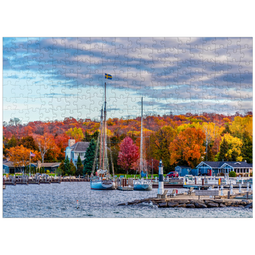 puzzleplate Sister Bay town harbor view in Door County Wisconsin 300 Jigsaw Puzzle