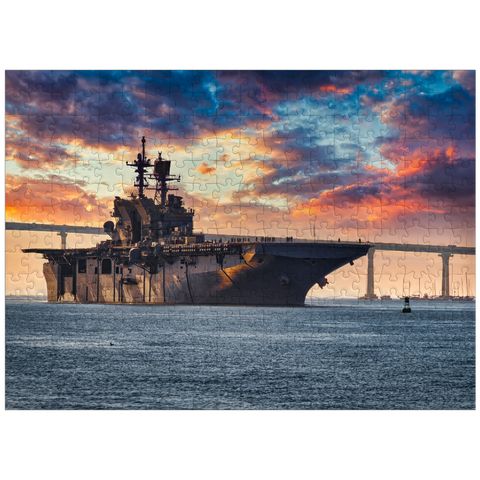 puzzleplate A U.S. Navy ship leaves San Diego Bay and heads into the Pacific Ocean 300 Jigsaw Puzzle