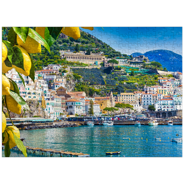 puzzleplate Panoramic view of beautiful Amalfi on hills leading down to the coast, Campania, Italy 300 Jigsaw Puzzle