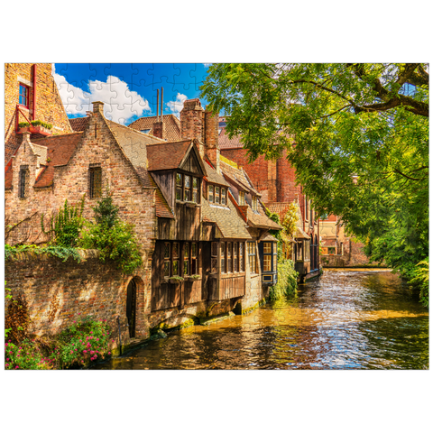 puzzleplate Classic view of the historic city center of Bruges (Bruges), province of West Flanders, Belgium 300 Jigsaw Puzzle