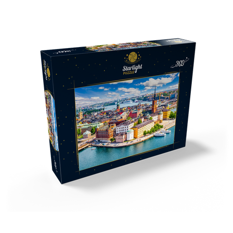 Stockholm old town (Gamla Stan) cityscape from city hall square, Sweden 300 Jigsaw Puzzle box view2